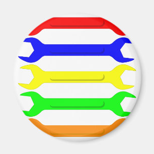 Mång--Färgade skruvnycklar Magnet
