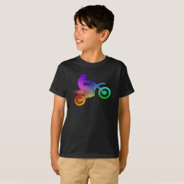 Mång--färgat äventyr för Motocrosssmutscykel - T Shirt