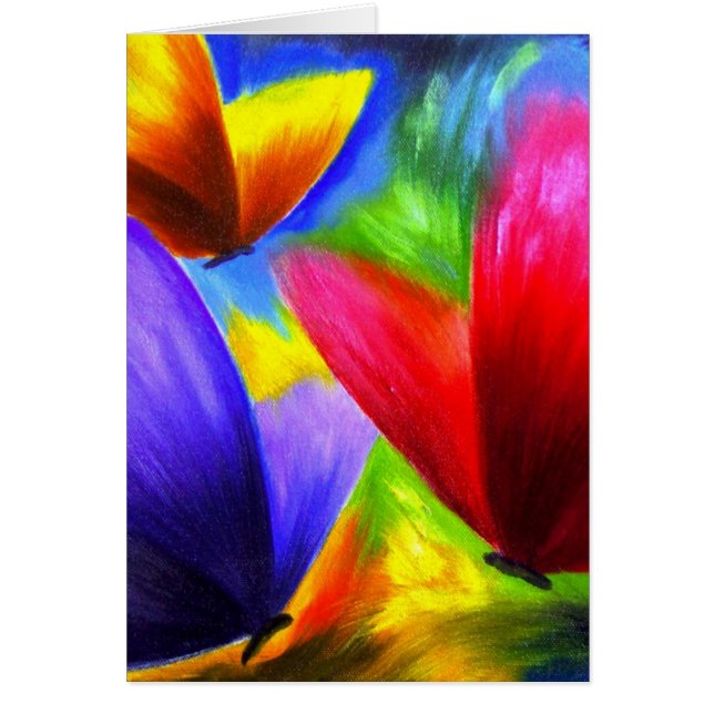 Mång- fjärilsmålningkonst - hälsningskort (Framsidan)