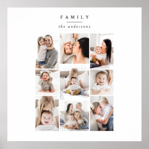 mång- fototryck för familj poster