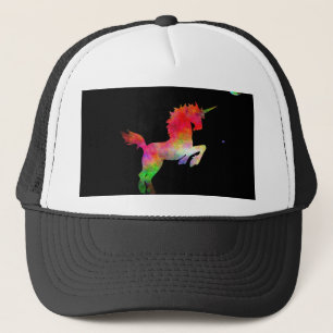 Mång--hued Unicorn för djupt utrymme Truckerkeps