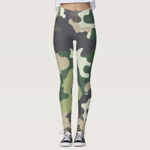 mång- kamkamouflage leggings