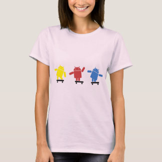 Mång- kulör AndroidSkateboarder T-shirt