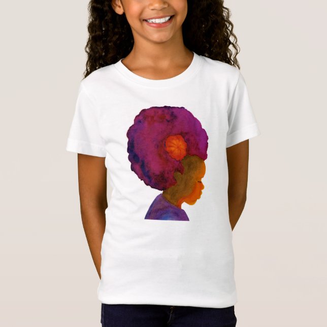 Mång--Kulturell rosa afro- T Shirt (Framsida)