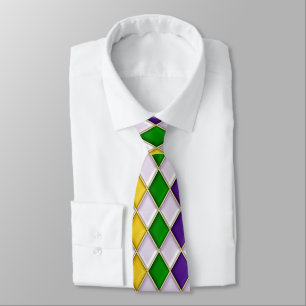 Mång- Mardi Gras för färgdiamantmönster Tie d2 Slips