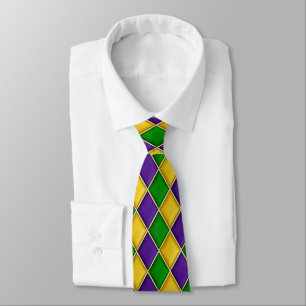 Mång- Mardi Gras för färgdiamantmönster Tie Slips