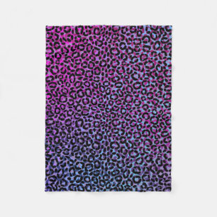 Mång- mönster för färgLeopardtryck Fleecefilt