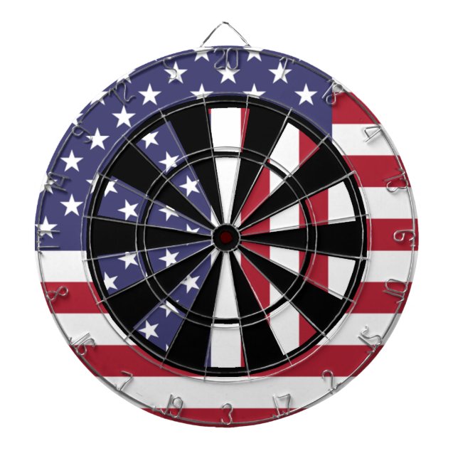 Mång- ring för Americana flaggakonst Darttavla (Framsidan)