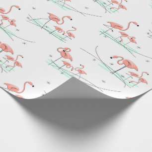 Mång- slående in papper för Flamingos Presentpapper