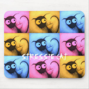 Mång- Stressie katt Mousepad Musmatta