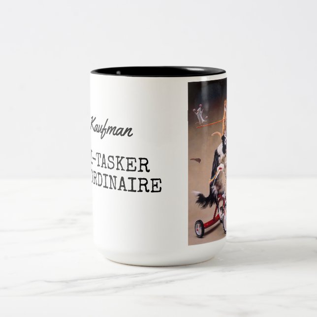 Mång--tasker Extraordinaire Två-Tonad Mugg (Center)