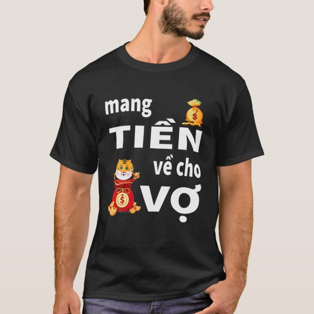 Mang Tien Ve Cho Vo Dekoration Tet 2022 Vietnam T Shirt (Framsida)