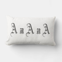 Många A Monogram i svartvitt