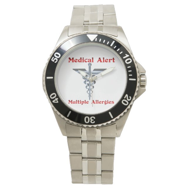 Många Allergies Medical Alert Armbandsur (Framsida)