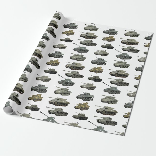 Många American WW2 Tank och Armored Fordon Presentpapper (Utrullad)