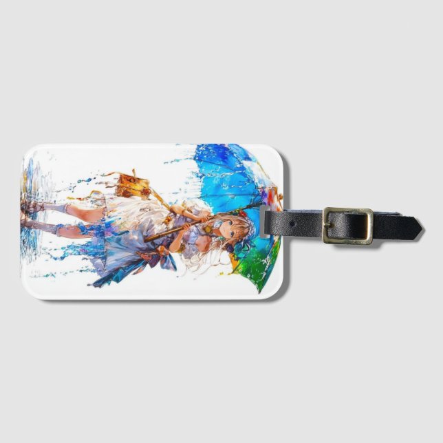 Manga Anime Cover Luggage Tag Bagagebricka (Framsida horisontal)
