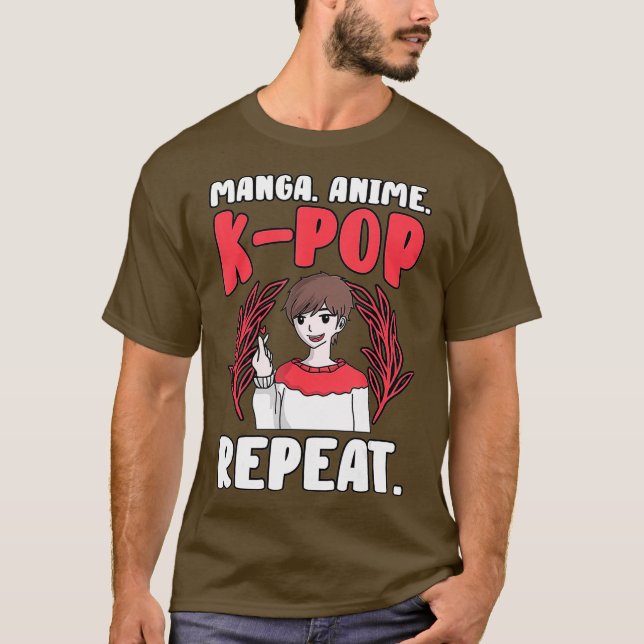Manga Anime KPop Idol Älskare Japanska koreanska F T Shirt (Framsida)