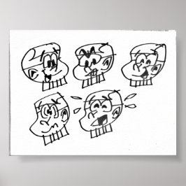 Många Ansikte av Steven W Warlock Poster