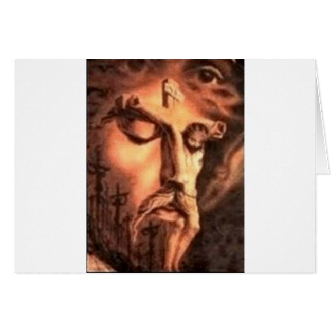 MÅNGA ANSIKTE i JESUS Hälsningskort (Framsidan Horizontal)