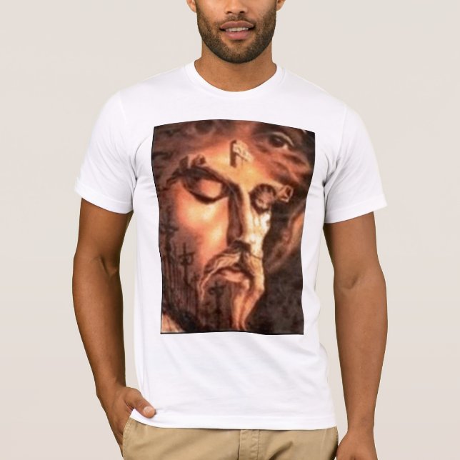 MÅNGA ANSIKTE i JESUS Tee Shirt (Framsida)