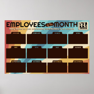 Många Anställda i Month-fotot visning Post Poster