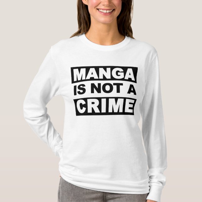 Manga är inte en brotts- damhoodie t-shirt (Framsida)