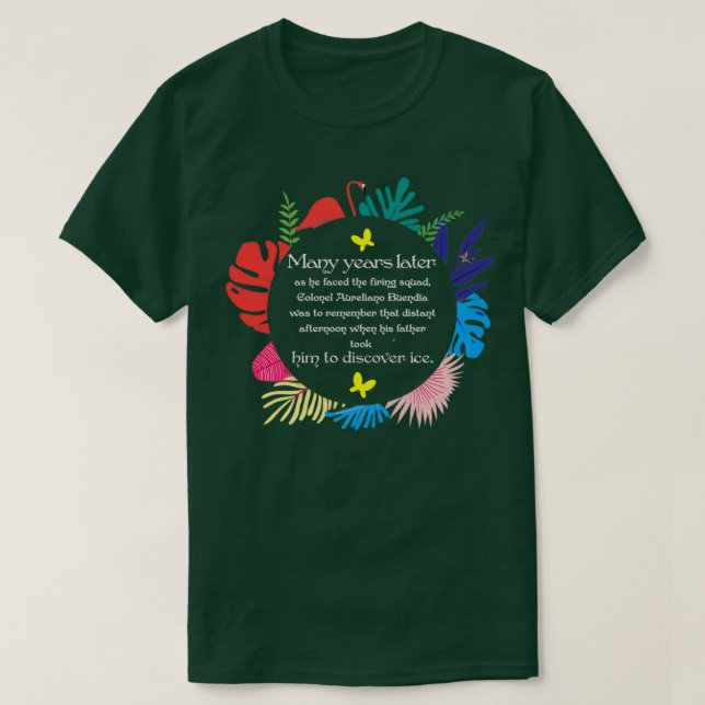 Många år senare ett hundra år av ensamhet t shirt (Design framsida)
