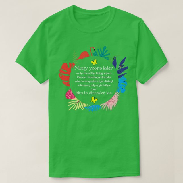 Många år senare ett hundra år av ensamhet t shirt (Design framsida)