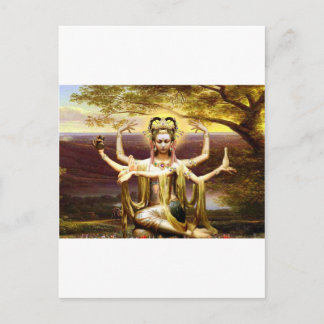 Många Armed Kwan Yin Vykort