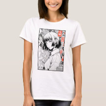 Manga Art Porträtt T-Shirt