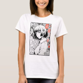 Manga Art Porträtt T-Shirt