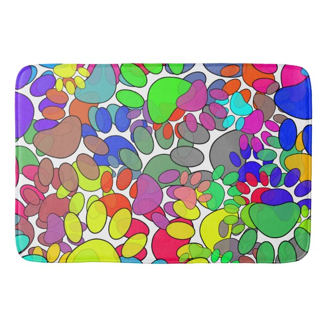 Många av Hund över hela Tass avtryck Badrumsmatta (Framsidan)