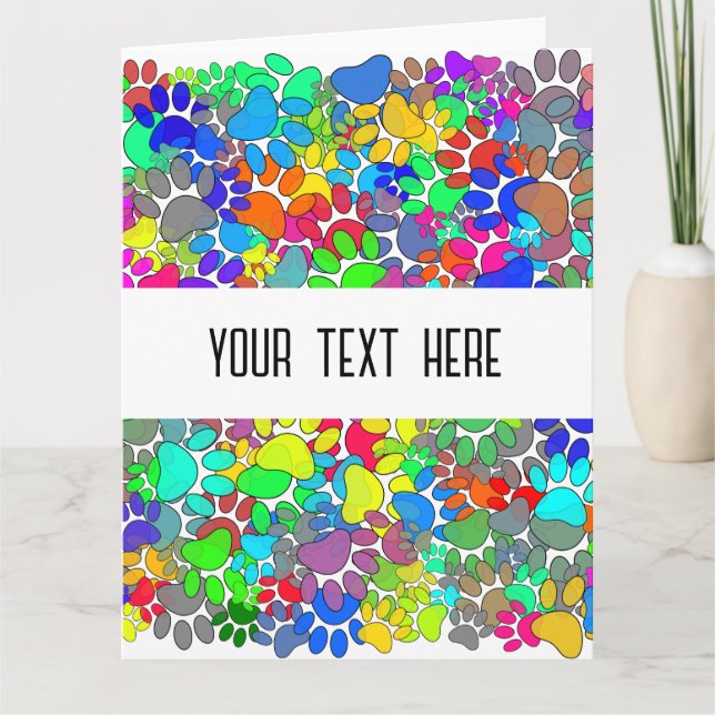 Många av Hund över hela Tass avtryck Kort (Framsida)