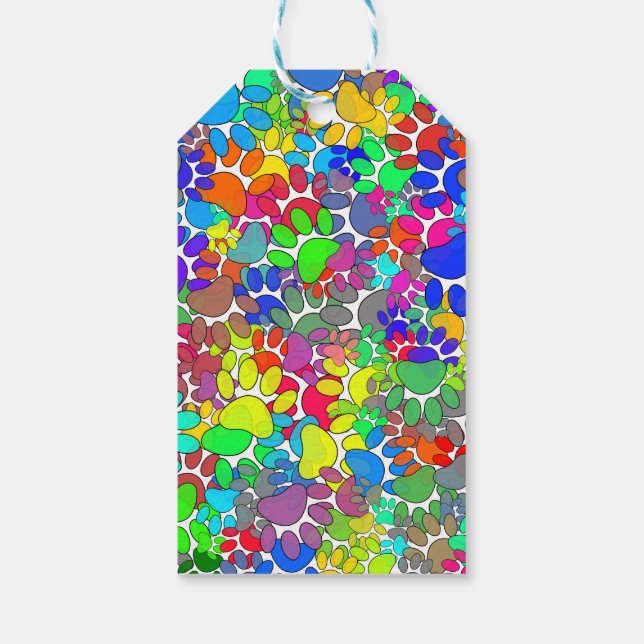 Många av Hund över hela Tass avtryck Presentetikett (Baksidan)