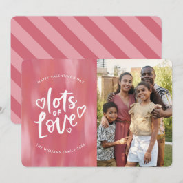 Många av Kärlek Alla hjärtans dag-familjfoto Tack Kort