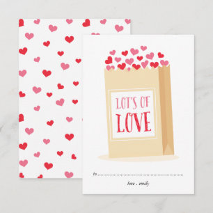 Många av kärlek-klassrumsvalentinens dagskort inbjudningar