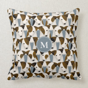 Många av Parson Jack Russell Terriers hundar mönst Kudde