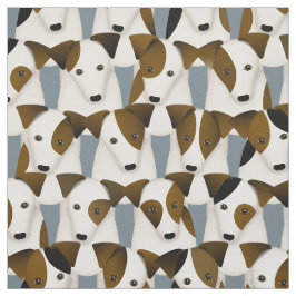 Många av Parson Jack Russell Terriers hundar mönst Tyg