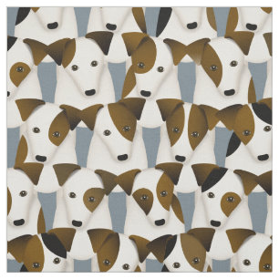 Många av Parson Jack Russell Terriers hundar mönst Tyg