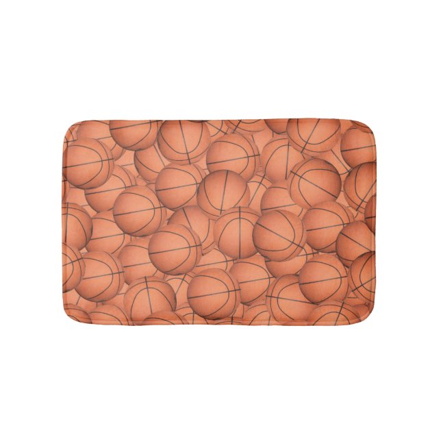 Många basketbullar badrumsmatta (Framsidan)