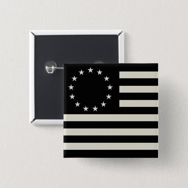 Manga, Betsy Ross Flag eller Circle American Flag Knapp (Framsida & baksida)