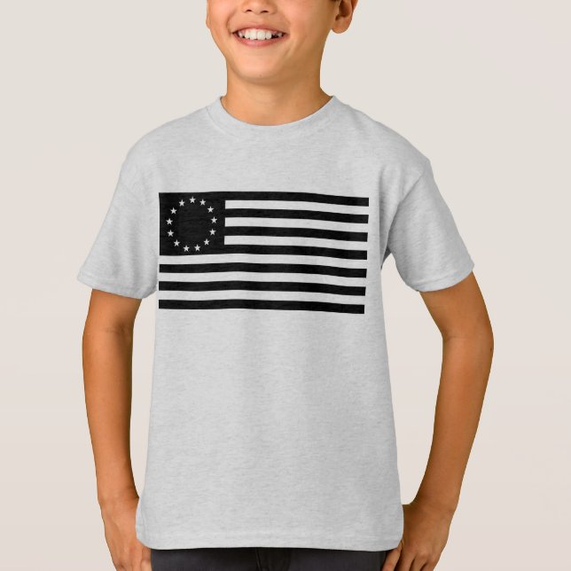 Manga, Betsy Ross Flagga eller Circle American Fla T Shirt (Framsida)