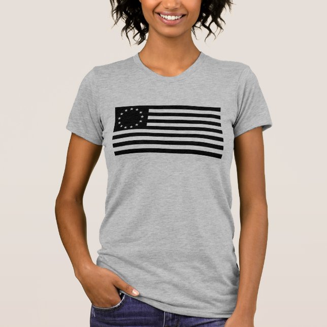 Manga, Betsy Ross Flagga eller Circle American Fla T Shirt (Framsida)