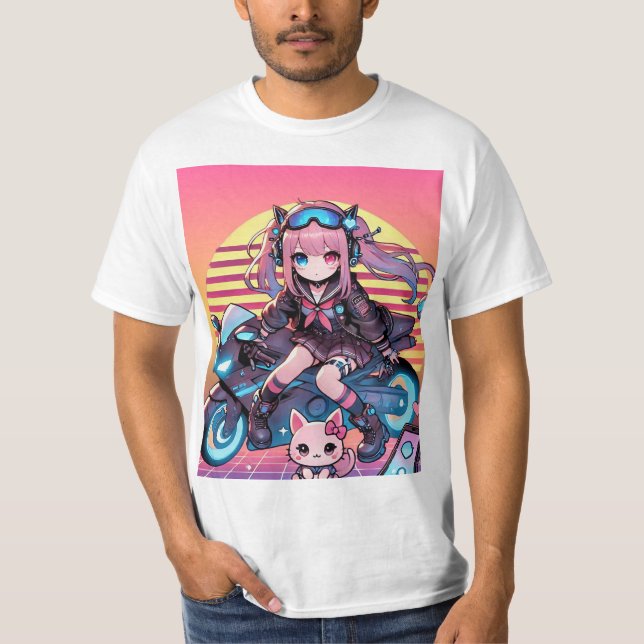 Manga Biker T Shirt (Framsida)