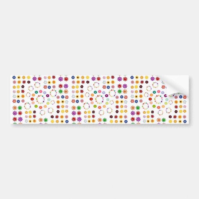 Många blommor bildekal (Framsidan)