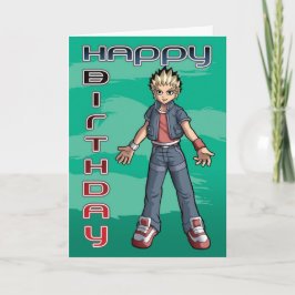 Manga Boy Birthday Kort