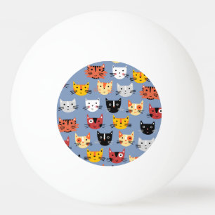 Många Cats Mönster Pingisboll