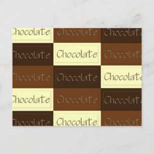 Många chokladreceptkort vykort