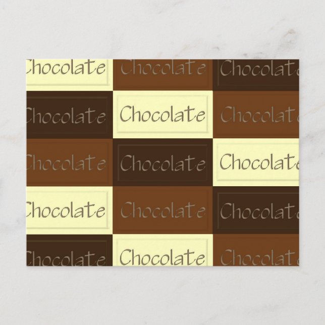 Många chokladreceptkort vykort (Framsida)