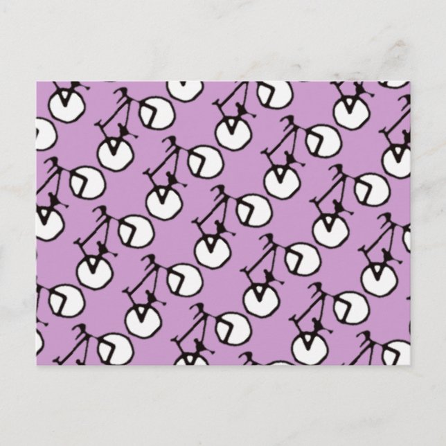 många cyklar vykort (Framsida)